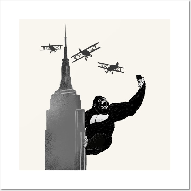Selfie King Kong Wall Art by bignosework